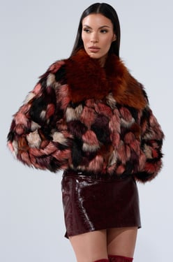 AKIRA Delta Faux Fur Coat | Size XL
