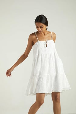 A Summer Thing Dress - Coconut White / 2XL