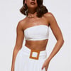 Iconic Revival Crop White