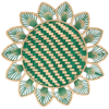 Sunbeam Handwoven Iraca Placemat - Accented Borders / Light Green