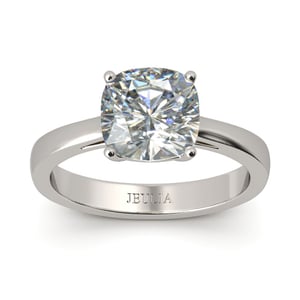 Jeulia Classic Solitaire Cushion Cut Sterling Silver Engagement Ring