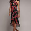 Goddiva Printed Crossover Midi - Black