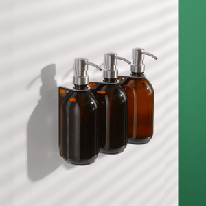 Nickel Triple Wall Mounted Soap Dispenser
