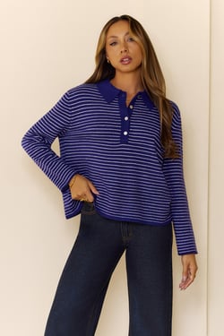 Mayfair Jersey Blue Stripe