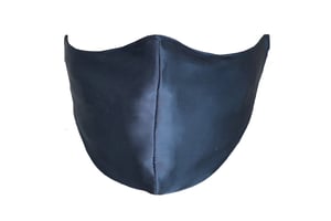 Midnight Blue Pure Silk Face Covering