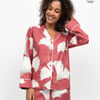 Josie Womens Leaf Print Pyjama Top - 8