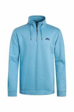 Weird Fish Brampton Branded 1/4 Zip Sweatshirt Smoked Blue Size 3XL