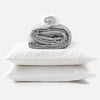 QE Home 3-Piece Cooling Bamboo Bedding Bundle - Grey