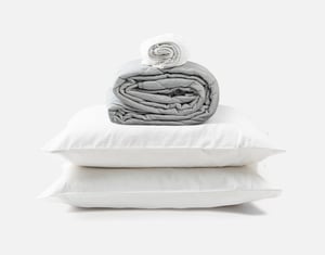 QE Home 3-Piece Cooling Bamboo Bedding Bundle - Grey