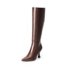 DREAM PAIRS Pointed Toe Stiletto Knee high Boots