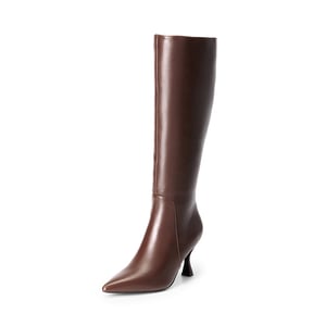 DREAM PAIRS Pointed Toe Stiletto Knee high Boots