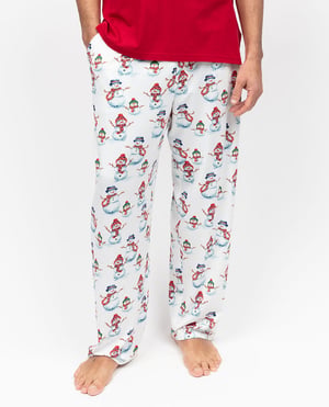 Blaze Mens Snowman Printed Jersey Pyjama Bottoms - XL