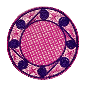 Passion Bloom Caracol Handwoven Iraca Placemat - Lilly Pulitzer inspired style