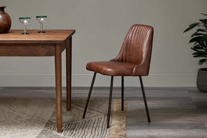 nkuku Harsha Leather Dining Chair | Seating | One Size | Tan