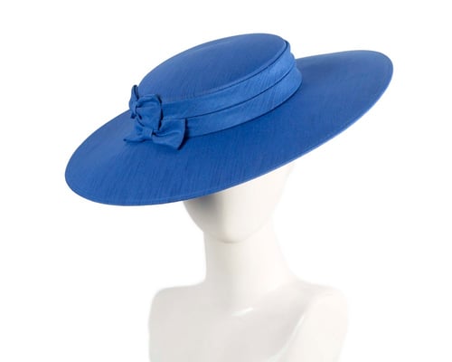 Royal blue boater hat by Max Alexander