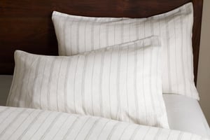 nkuku Anta Hemp & Cotton Housewife Pillowcases Set Of 2 | Textiles | Sage Green