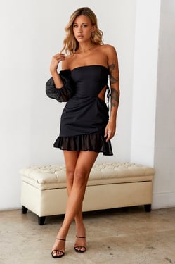 SUR BELLE Queen Of Hearts Mini Dress Black