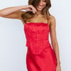 Tripped Off Crop Top Red