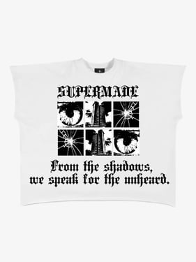 Gothic Text Graphic Cut-Off Sleeveless T-Shirt - White / L