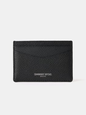 The Card Case - Black Madras Grain