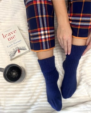 Navy Bamboo Socks - ONESIZE