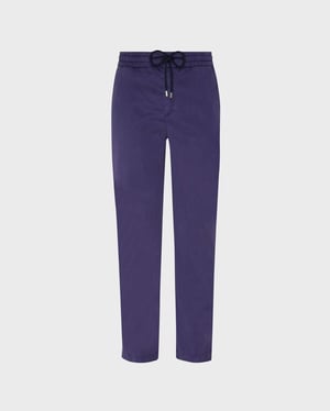 Vilebrequin - Men Tencel Cotton Elastic Waist Pants - Pant - Clemence - Blue - Size 38