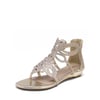 DREAM PAIRS Gladiator Rhinestones Flat Sandals