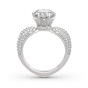 Jeulia Nature Inspired Round Cut Sterling Silver Ring