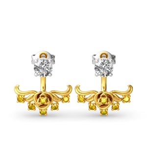 Jeulia Vintage Flower Sterling Silver Ear Jackets