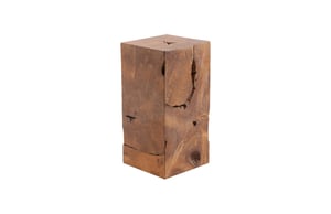 Teak Slice Pedestal, Square