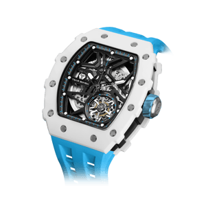 TSAR BOMBA Men's Luxury Ceramic Bezel Skeleton Mechanical Watch | Blue | Elementalal TB8209C | Sapphire Glass 50M Waterproof FKM Rubber Strap