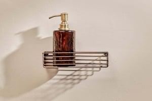 nkuku Indore Wall Shelf | Bathroom | One Size | Aged Brass