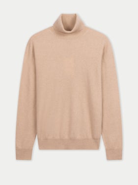 Organic Color Cashmere Timeless Turtleneck Sweater - 2XL / Beige / MK0314-0002/0000