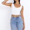 Drinks With You Crop Top White