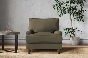 nkuku Marri Armchair | Make To Order | Recycled Cotton Moss | No Colour