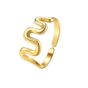 Wave Band Open Ring
