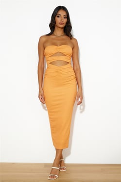 Cocktails Right Now Maxi Dress Orange
