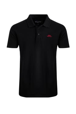 Weird Fish Giles Pique Polo Shirt Black Size XL