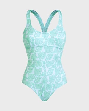 Vilebrequin - Women Crossed Back Straps One-piece Swimsuit Seashells - Swimwear - Lya - White - Size S