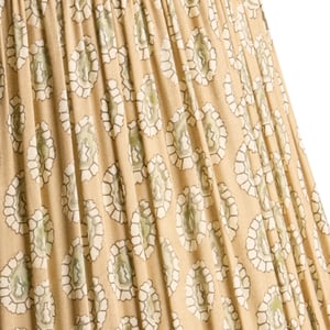 35cm straight empire shade in biscuit block printed Dotty gathered cotton by GP & J Baker