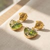 Hammered Peridot August Birthstone Earrings