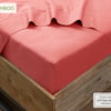 QE Home 310TC Bamboo Cotton Fitted Sheet in Huckleberry, Red, Queen