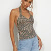 LIONESS Beirut Halter Top Leopard