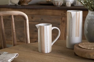 nkuku Patthar Jug | Serveware | Small | Cream & Clay
