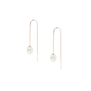 Oh So Fine Vermeil Drop Pearl Earring