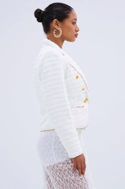 AKIRA Carlotta Tweed Blazer | Size Large