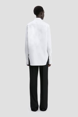 Victoria Beckham Pin Tuck Shirt In White - 14 - Womens