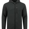 Weird Fish Lockie Full Zip Bonded Fleece Hoodie Washed Black Size M