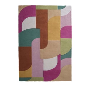 Retro Deco Rug Pink - 200x290cm