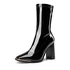 DREAM PAIRS Chunky Square Toe Mid Calf Boots